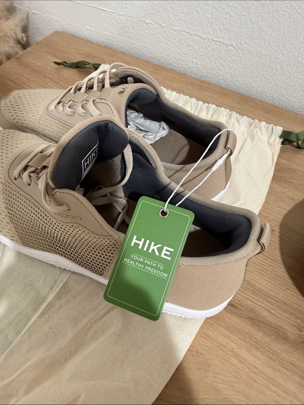 Hike Footwear Men's Taupe Knit Casual Sneakers